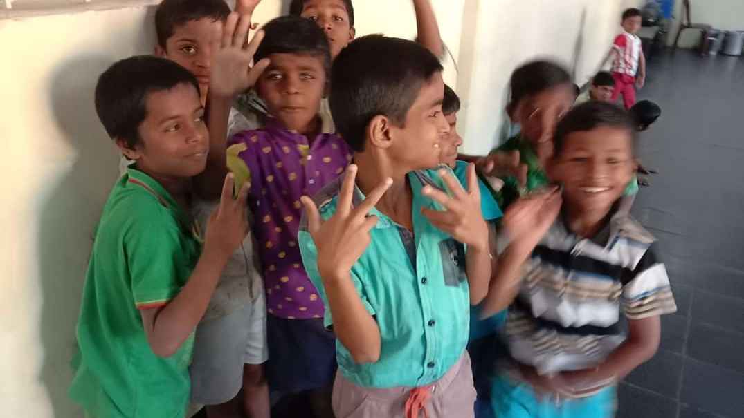 Kids having fun in their new improved tech classroom..