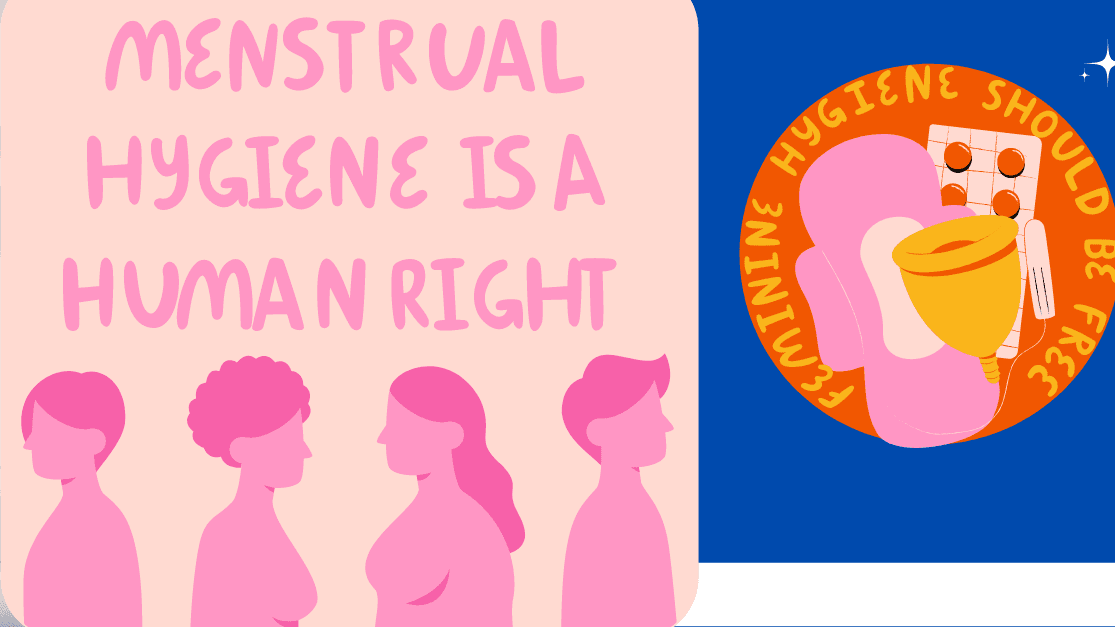 Visual of a menstrual hygiene campaign