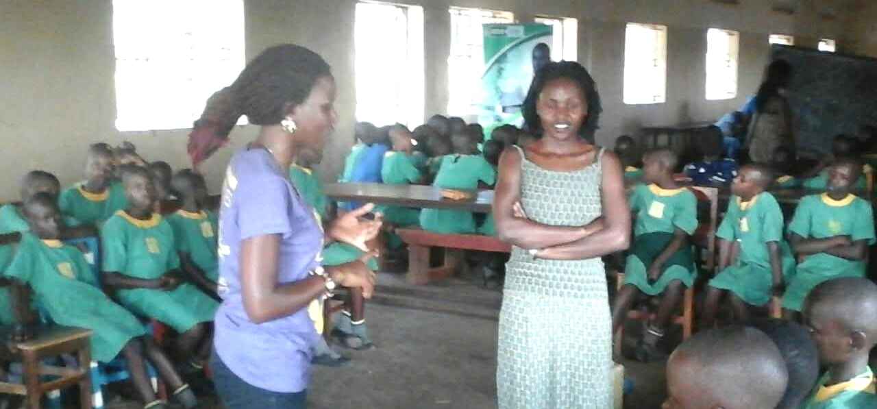 This was one of those sessions where we were talking about menstrual hygiene management. Later we distributed re-usable sanitaries to the girls.