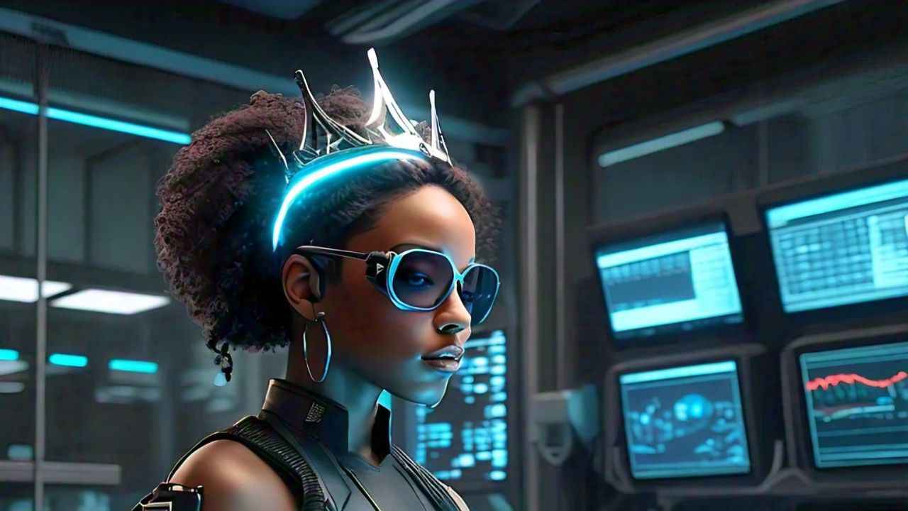 Futuristic Fearless Female