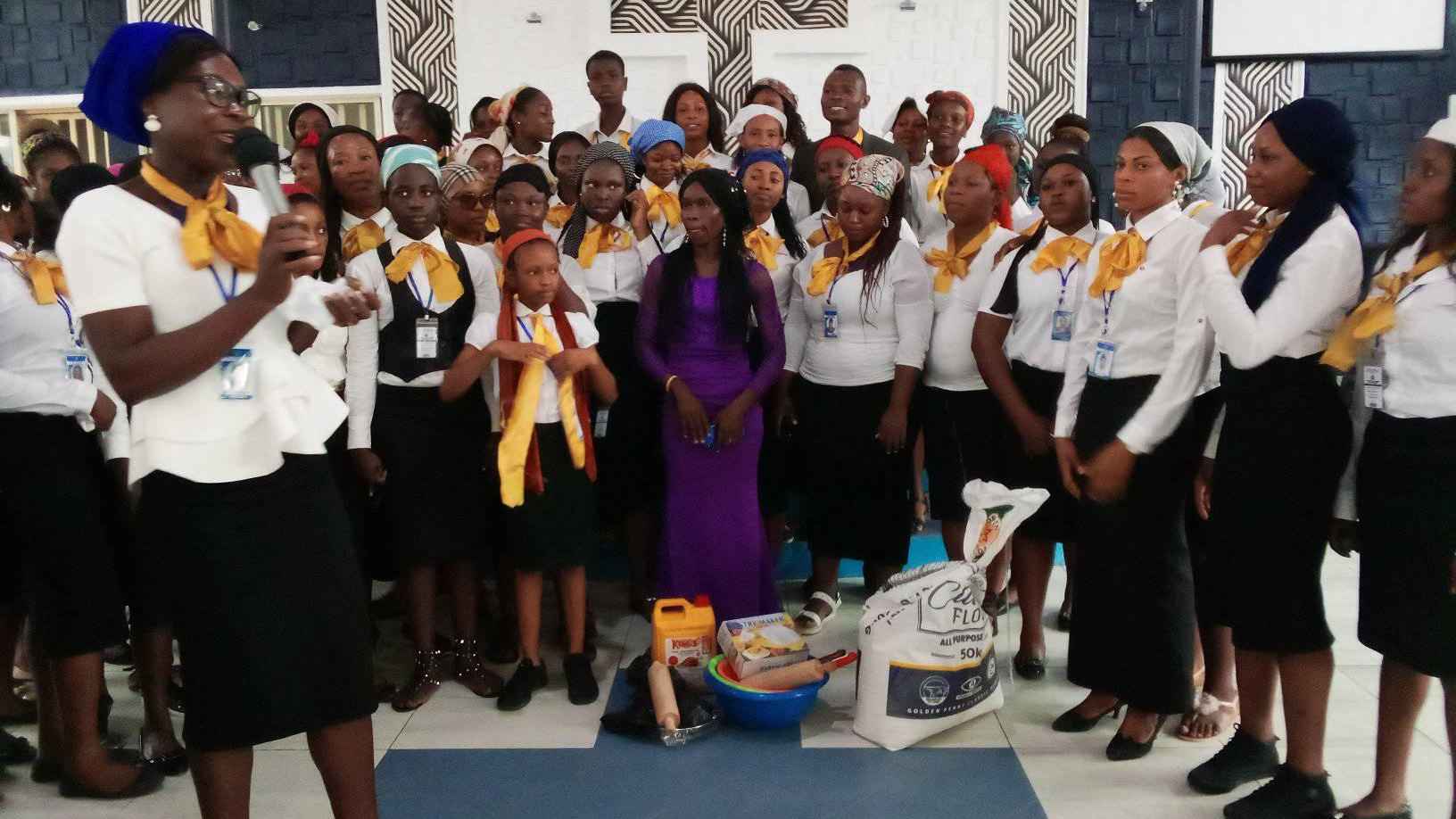 Myself and my students during there graduation ceremony